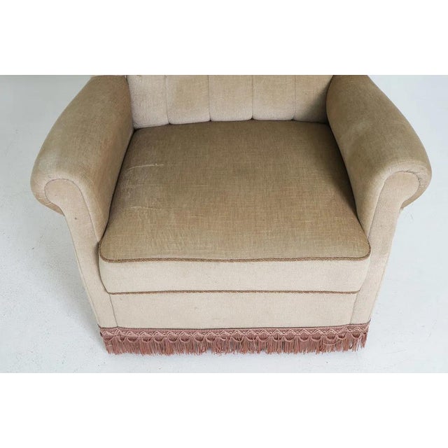 Textile Danish Mohair Mid Century Modern Lounge Chairs For Sale - Image 7 of 12