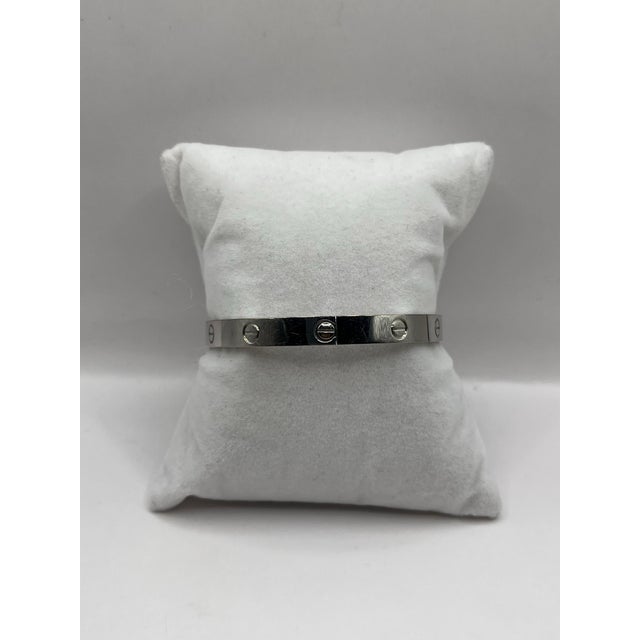 2010s Cartier 18k White Gold Love Bracelet For Sale - Image 5 of 8