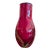 1970s Mid-Century Modern Red Art Glass Vase with Abstract Design For Sale