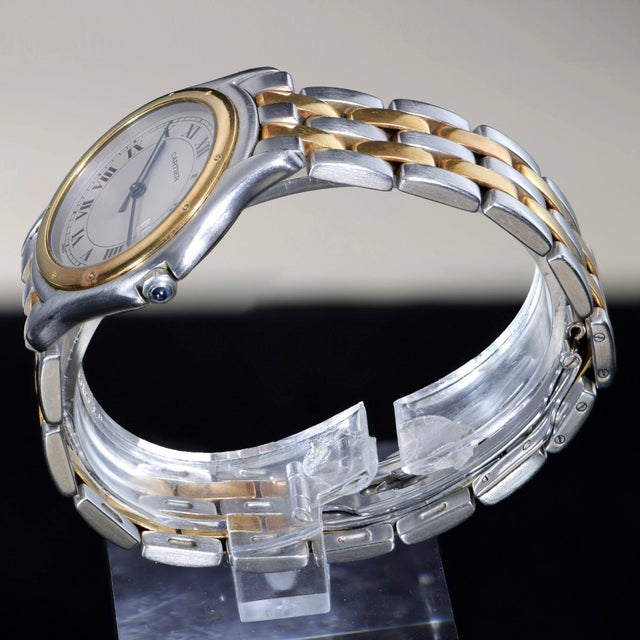 Cartier Panthère Cougar 187904 33mm Two-Tone 18k Circa 1990 Watch For Sale - Image 11 of 14