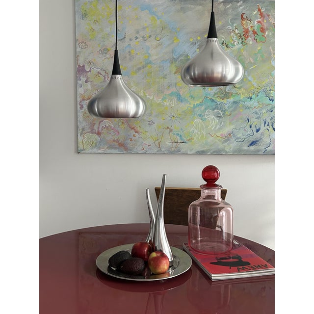 Wood Orient Minor Pendant Lamps by Jo Hammerborg for Fog & Mørup, 1960s, Set of 2 For Sale - Image 7 of 13