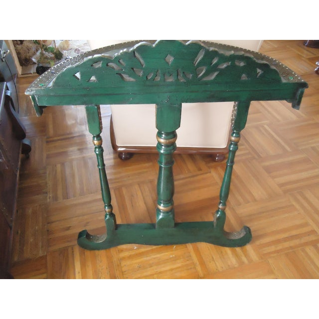 Antique Art Nouveau Carved Wood Half Moon Console Table Chairish