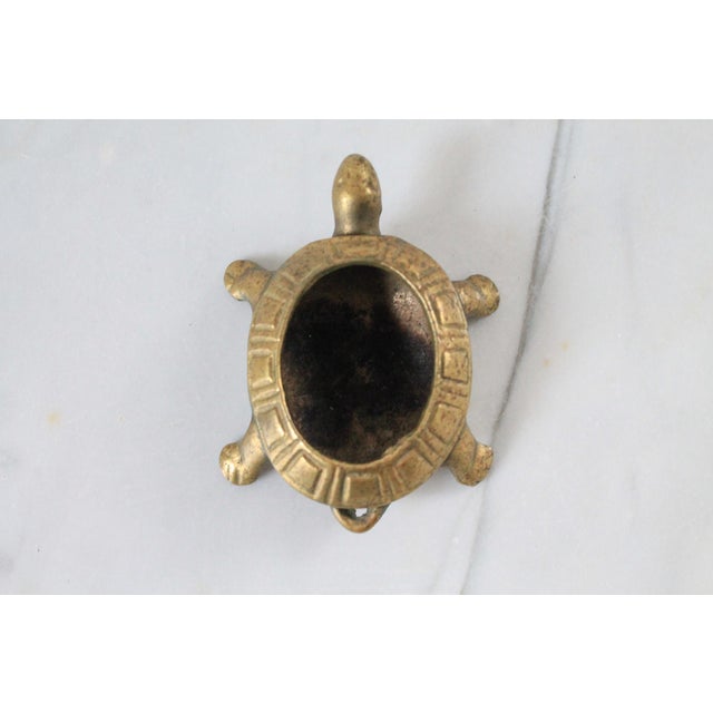 Metal Vintage Brass Turtle Incense Burner or Trinket Box For Sale - Image 7 of 8