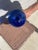 Vintage Mid-Century Cobalt Blue Art Glass Beehive Vase For Sale - Image 6 of 7