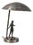Swedish Modern Table Lamp in Grey-Patinated Brass, 1950 For Sale