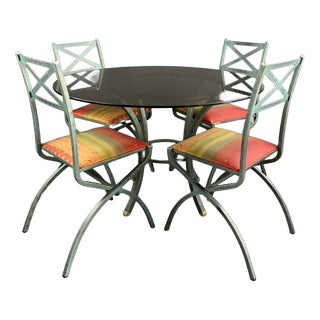 Table and Chair Set from the Villa Deste Collection by Pierre Vandel, 1970s, Set of 5 For Sale