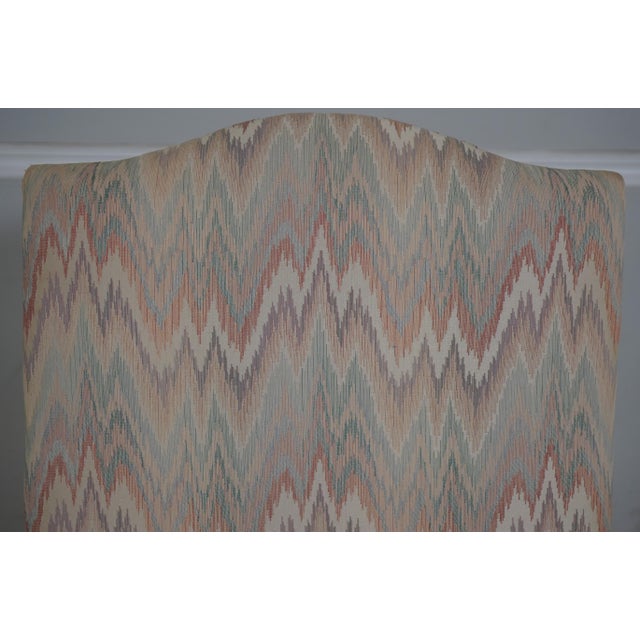 1970s Pair Baker French Louis XIV Style Upholstered Chairs For Sale - Image 5 of 12
