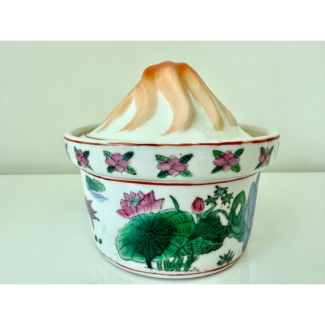 1970's White Porcelain Goldfish Koi Fish Tureen/Covered Serving Dish For Sale - Image 4 of 9