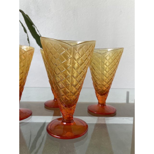 Vintage Cone-Shaped Ice Cream Cups, 1980s, Set of 4 For Sale - Image 16 of 17