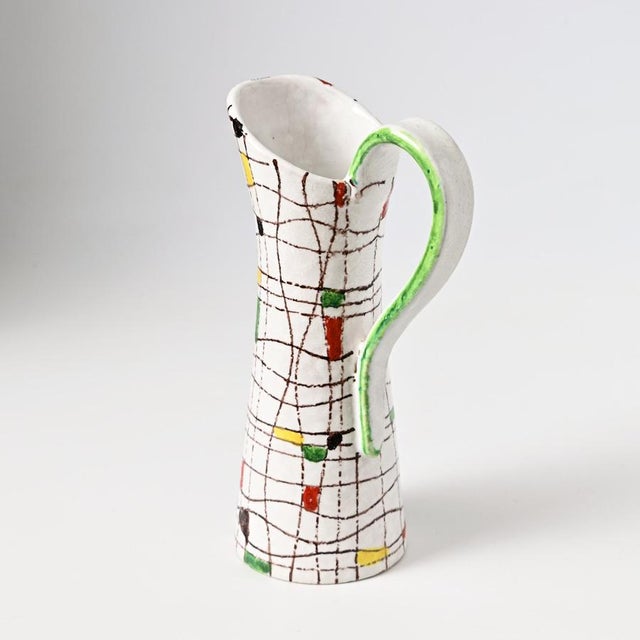 1960s Mid-Century Mondrian Jug by Aldo Londi for Bitossi, 1960s For Sale - Image 5 of 10