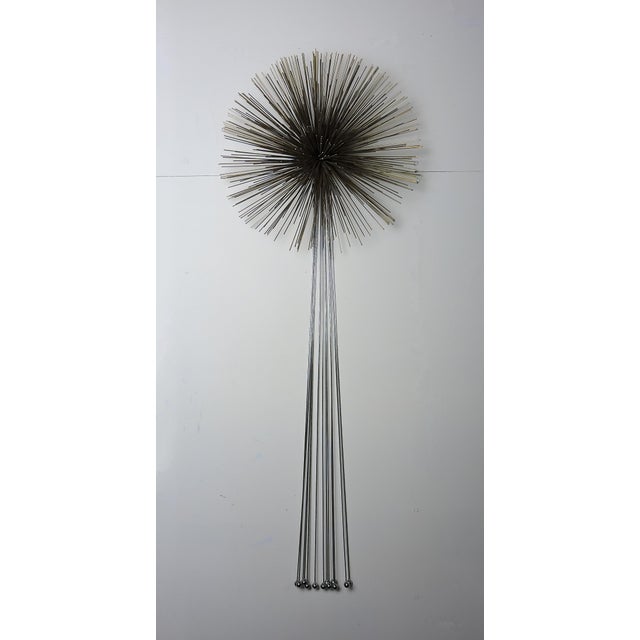 Curtis Jere Mid-Century Modern Mixed Metal Starburst Pom Pom Wall Sculpture For Sale - Image 9 of 9