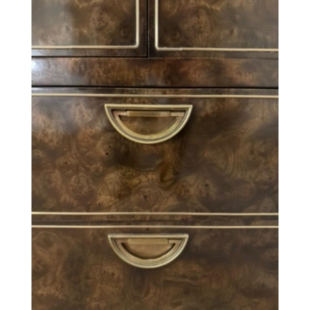 Brown 1960s Attributed Mastercraft Chest Armoire Dresser For Sale - Image 8 of 8