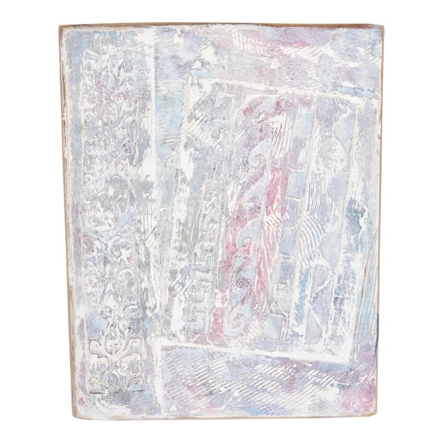 Contemporary Pattern Bas Relief Oil Painting by Martha Holden For Sale