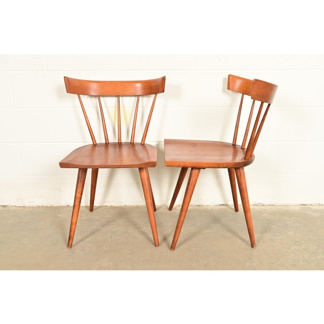 Paul McCobb Planner Group Mid-Century Modern Spindle Back Side Chairs or Dining Chairs, Pair For Sale - Image 11 of 14