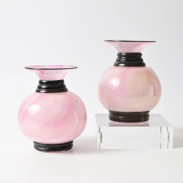 Spatter Glass Vases from Jean Beck, 1920s, Set of 2 For Sale - Image 10 of 11