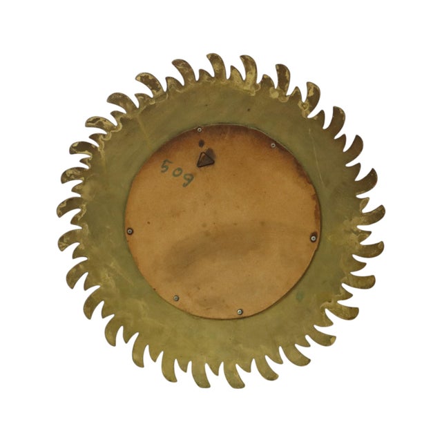 Vintage Sunburst Mirror in Gold Resin, 1960s For Sale - Image 6 of 14
