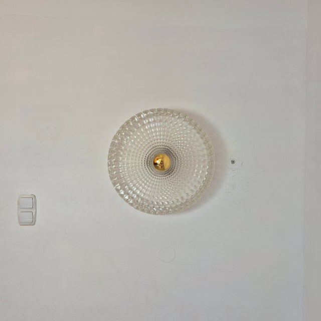 Large Mid-Century Acrylic Flush Mount, Germany, 1970s For Sale - Image 4 of 12