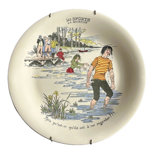 Decorative Wall Plate by Boch Freres La Louviere Belgium For Sale