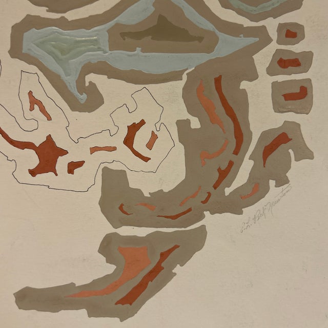 1980’s Original Abstract Expressionist Geometric Painting / Drawing For Sale In Philadelphia - Image 6 of 7
