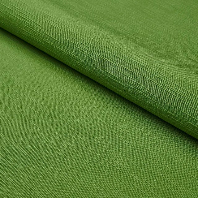 Traditional Sample - Schumacher Annabel Cotton Fabric, Verde For Sale - Image 3 of 3
