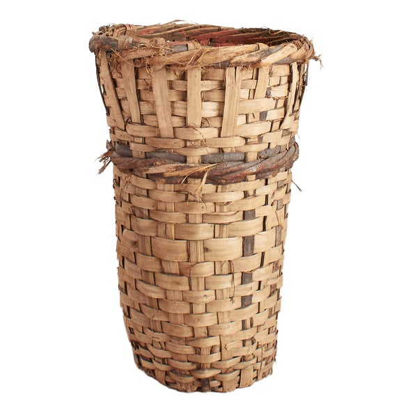 Grape Harvest Log Basket, 1950s For Sale