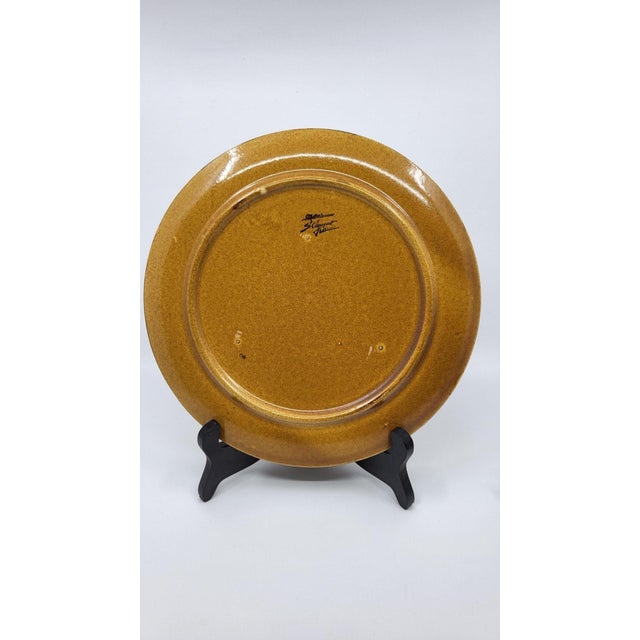1950s Vintage French Earthenware Saint Clément Plates, 1950s, Set of 5 For Sale - Image 5 of 9