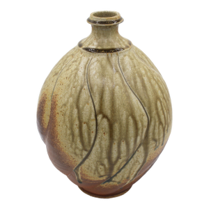 1994 Swirlled Body Pottery Frogskin Vase by Ben Owen III