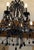 Rococo Black Glass 10-Light Chandelier For Sale - Image 3 of 4