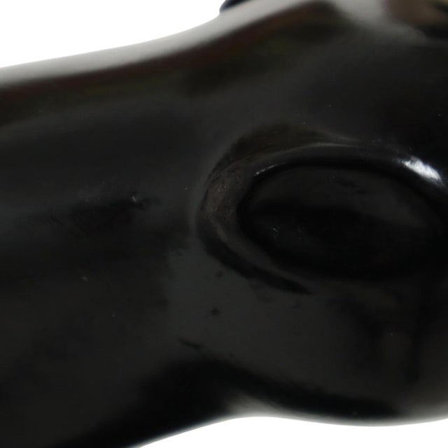Art Deco French Panther Sculpture in Black Lacquered Plaster, 1920s For Sale - Image 15 of 18