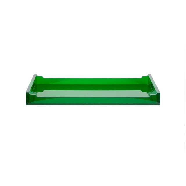This vibrant tray is crafted from sleek green acrylic, offering a modern pop of color with a glossy finish that adds style...