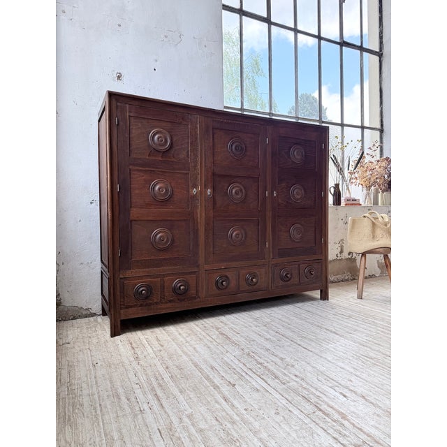Basque Wardrobe in Oak by Dudouyt, 1950s For Sale - Image 16 of 18