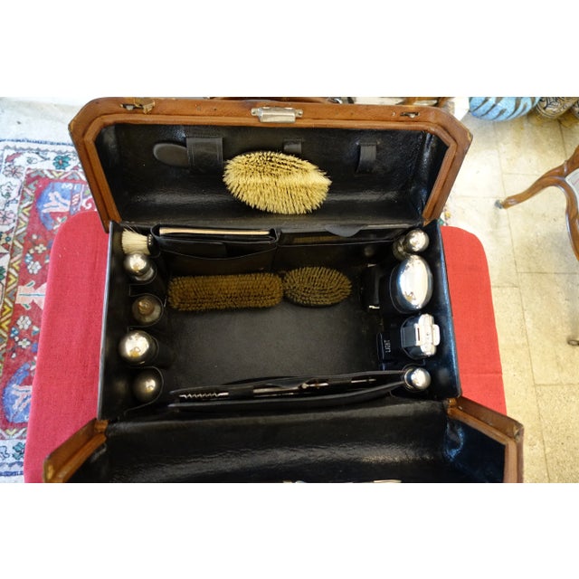 Vintage Travel Suitcase Trunk, 1930s For Sale - Image 12 of 15