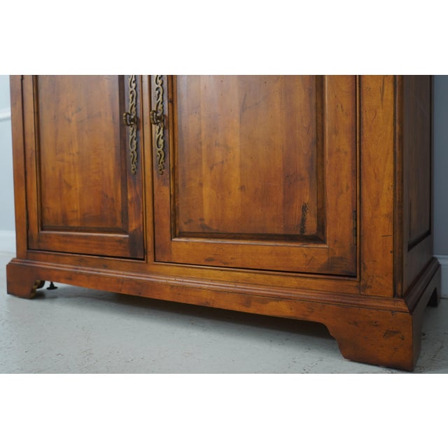 Century Large Country Distressed Finish Tv Armoire For Sale - Image 11 of 18