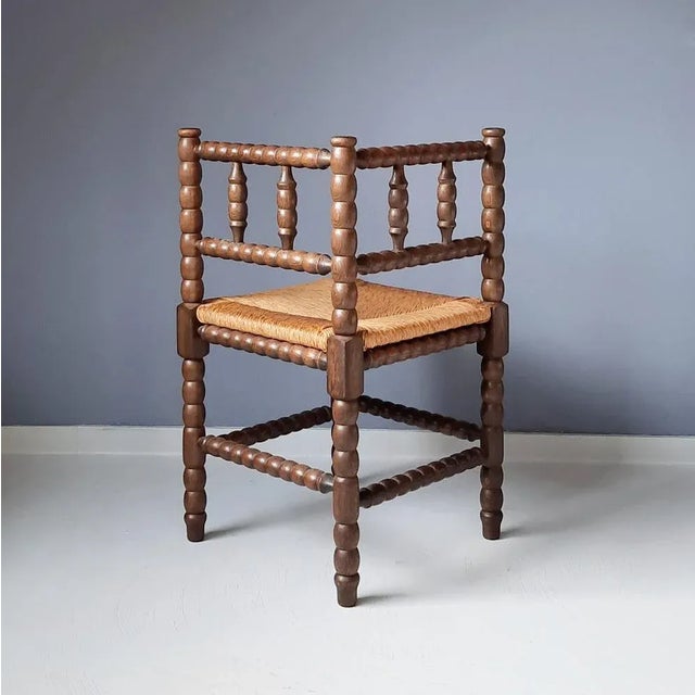 Rustic 20th Century Dutch Bobbin Chair For Sale - Image 3 of 7
