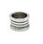 Contemporary Mid 20th Century Bvlgari B.zero1 Five-Band Ring in 18k White Gold Size 4.5 / EU 49 For Sale - Image 3 of 5
