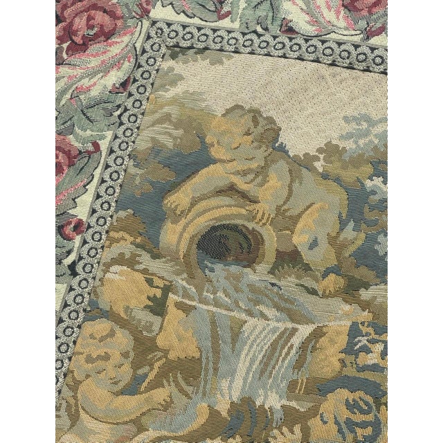 French Aubusson Jacquard Tapestry, 1960s For Sale - Image 6 of 18