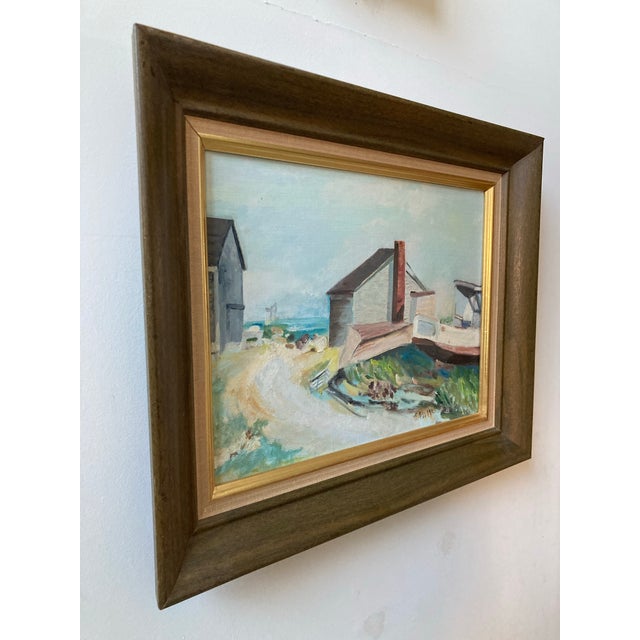 Impressionist Cape Cod Oil Painting on Canvas Framed by Catherine Rourke 1966 Original For Sale - Image 3 of 8