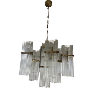 1970s Gaetano Sciolari Modernist Waterfall Chandelier Large For Sale