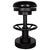 This industrial-style counter stool has a bold cylindrical shape, featuring a cushioned dome seat, a tubular metal column,...