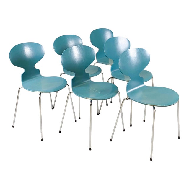 Model 3101 The Ant Chairs by Arne Jacobsen for Fritz Hansen, 1970s, Set of 6 For Sale