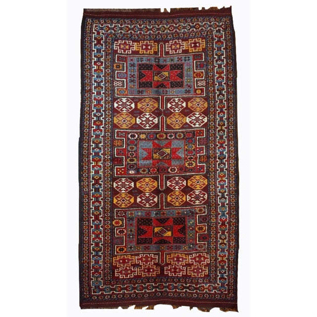 Textile 1880s Handmade Antique Persian Kurdish Rug 4' X 8' For Sale - Image 7 of 7
