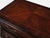 Traditional Vintage Bombay Mahogany Bombe Chest / Transitional Entryway Cabinet With Carved Leaf Details & Original Finish For Sale - Image 3 of 6