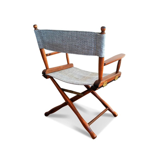 Walnut Mid-Century Director's Chair - By Gold Medal Furniture For Sale In Raleigh - Image 6 of 11