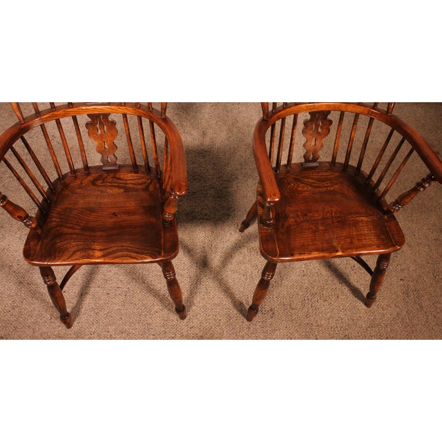 English Windsor Armchairs, Set of 2 For Sale - Image 11 of 12