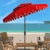 The signature white and red coloration of Santorini’s lush legendary resort inspired this nine foot double top umbrella....