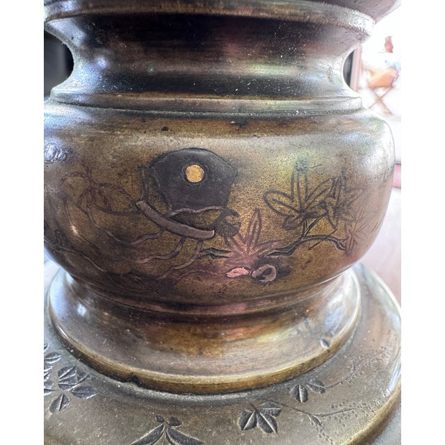 Meiji Shibuichi Vases, Set of 2 For Sale - Image 15 of 18
