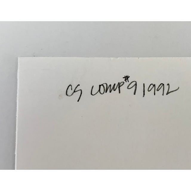 Abstract 1990s Vintage Cut Paper Collage on Paper For Sale - Image 3 of 4