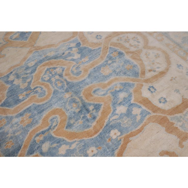 Blue Vintage Zabihi Collection Turkish Room Size Rug For Sale - Image 8 of 12