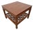 1960s 1960s MCM Ming Style Wood Coffee / End Table With Open Geometric Fretwork Lower Shelf For Sale - Image 5 of 12