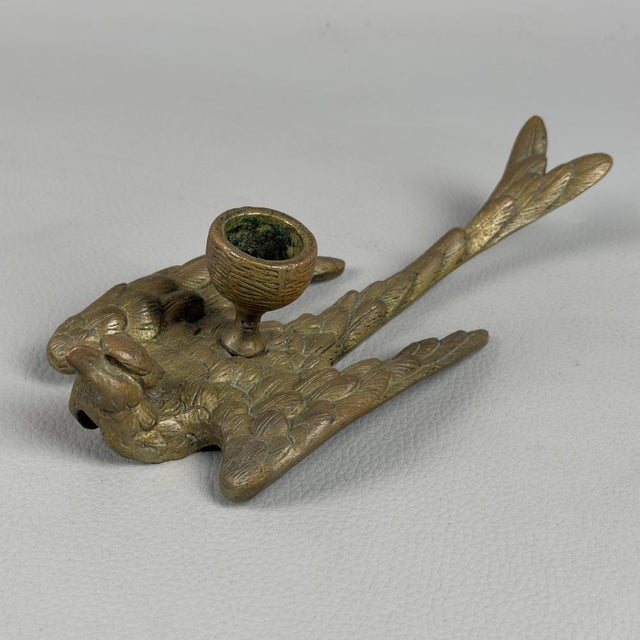 1950s Vintage Bronze Candleholder, 1950s For Sale - Image 5 of 12